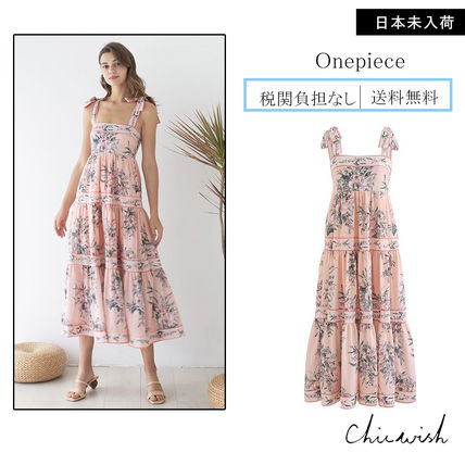 CHICWISH(シックウィッシュ)花柄刺繍メッシュカバーアップドレス シック フラワー刺繍 パーティー ドレス 結婚式 お呼ばれ