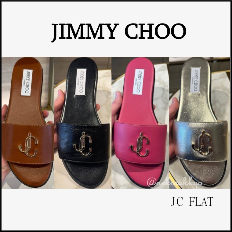 Jimmy Choo＊JC FLAT ロゴ フラットサンダル＊送料込