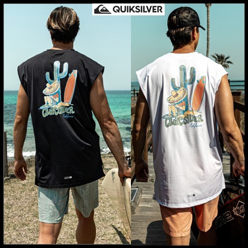 ☆QUIKSILVER☆ メンズ 袖なし ラッシュガード 2色