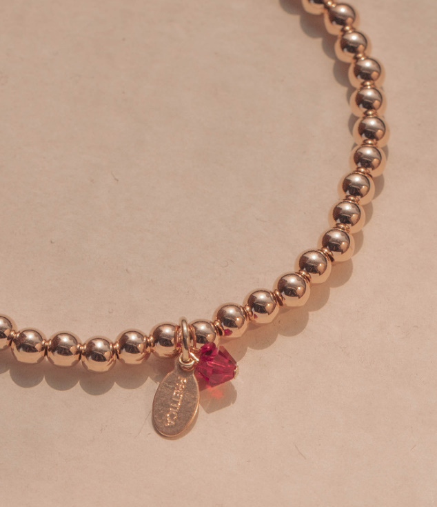 《韓国 PRETTICA》Goldfield Birthstone 4mm Ball Bracelet 人気