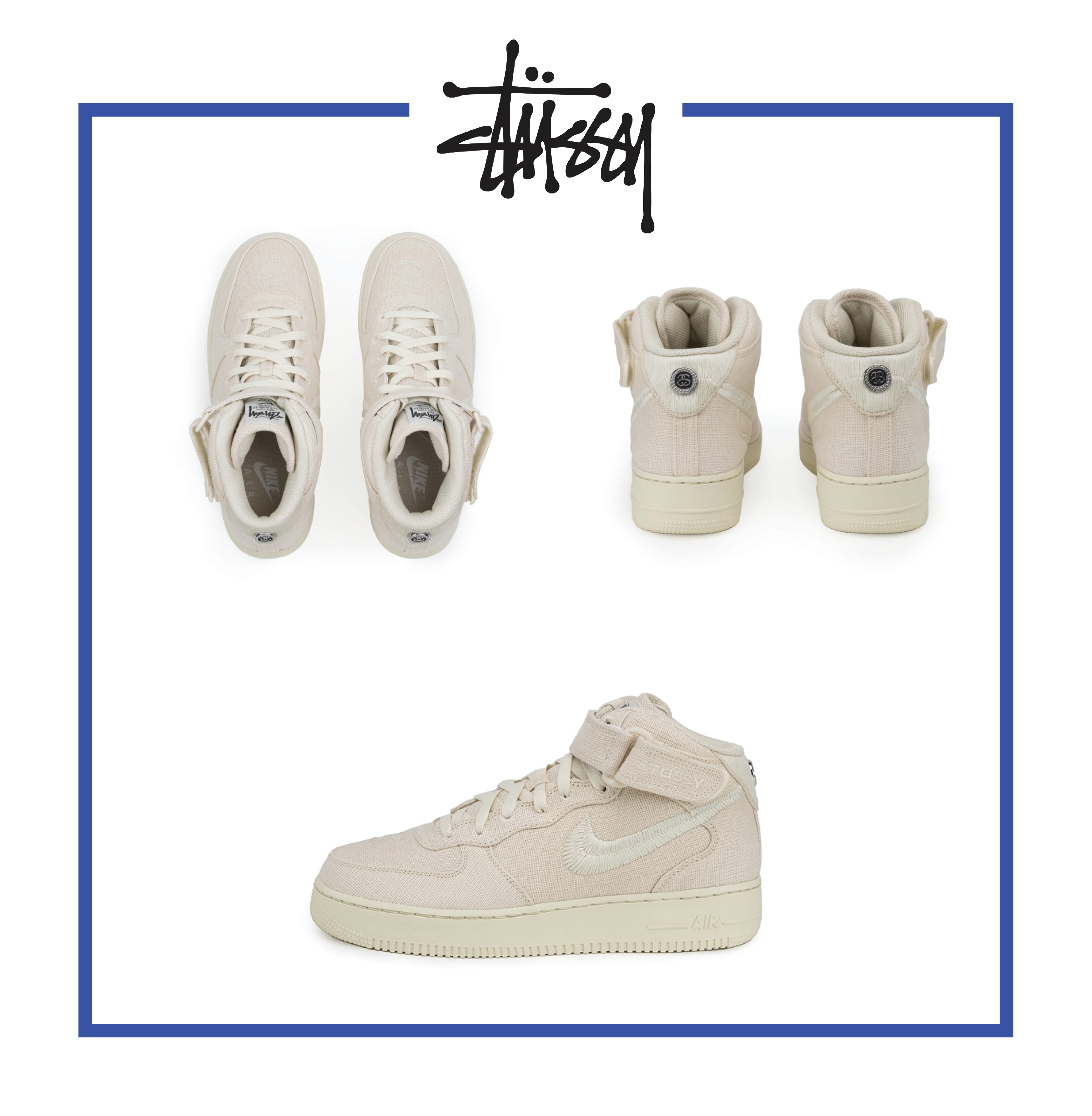 [27.0cm] Stussy & Nike Air Force 1 MID 在庫あり