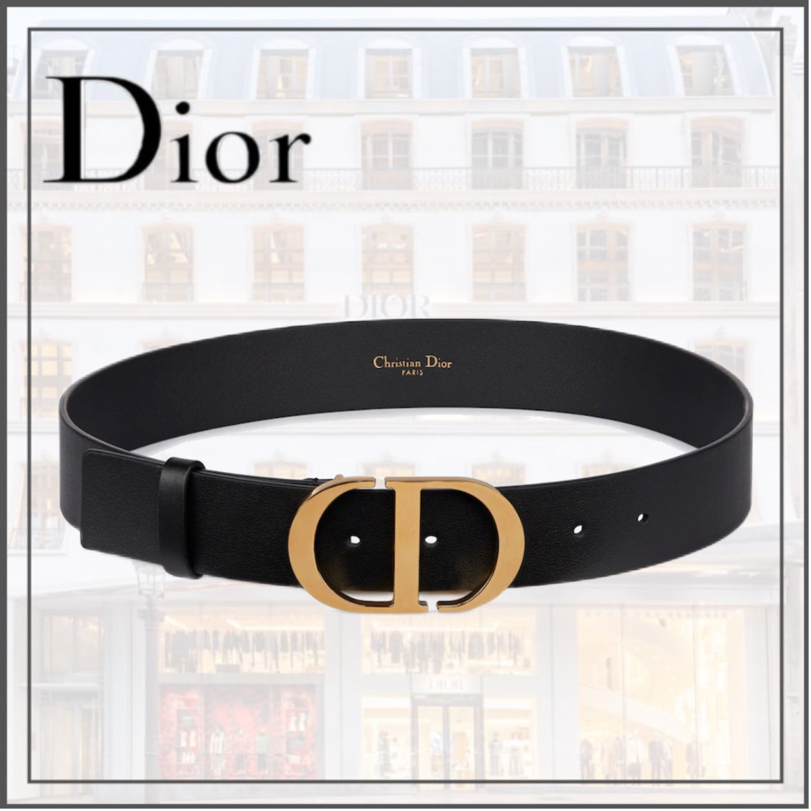 いつでもポイント10倍 Dior♡クリスタル細ベルト ゴールド 超美品