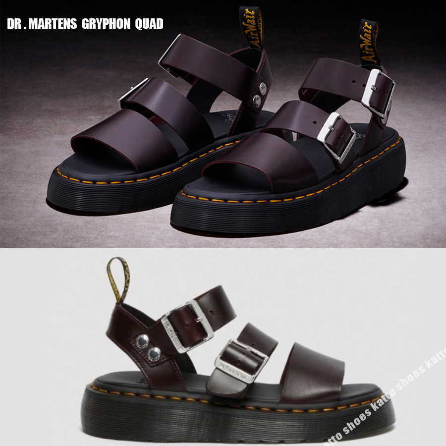 Dr Martens★GRYPHON QUAD★OXBLOOD ATLAS★兼用★厚底