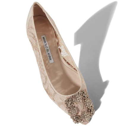 【MANOLO BLAHNIK】HANGISIFLAT LACE レースフラットシューズ1cm MANOLO BLAHNIK】HANGISIFLAT LACE レースフラットシューズ1cm