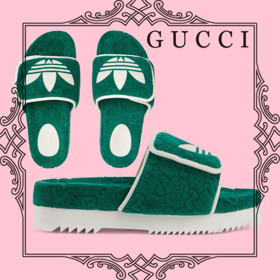 GUCCI x adidas GG メンズ プラットフォームサンダル すぐ届く www