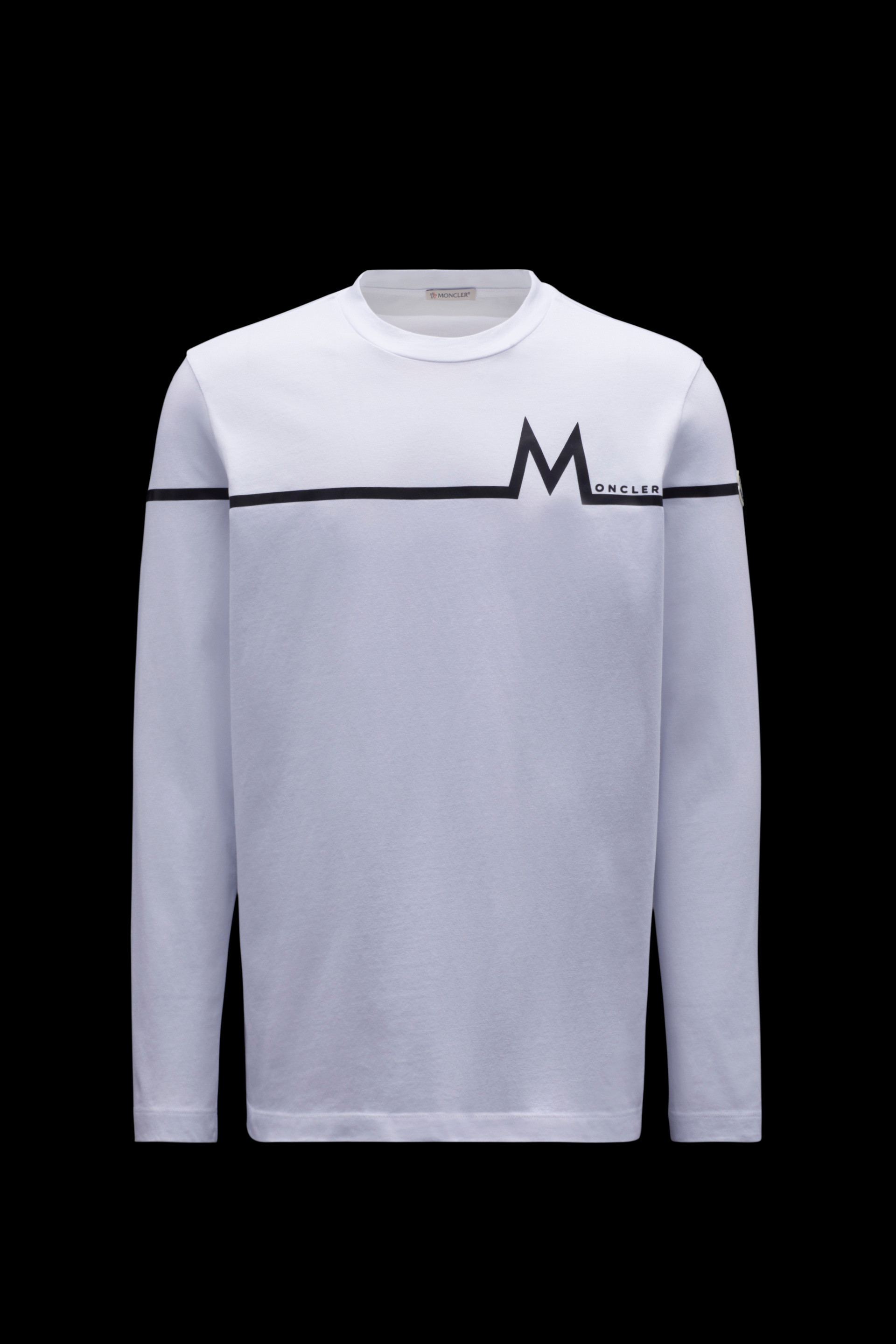 MONCLER2022/23秋冬 レタリングロゴ入りクルーネック長袖Tシャツ