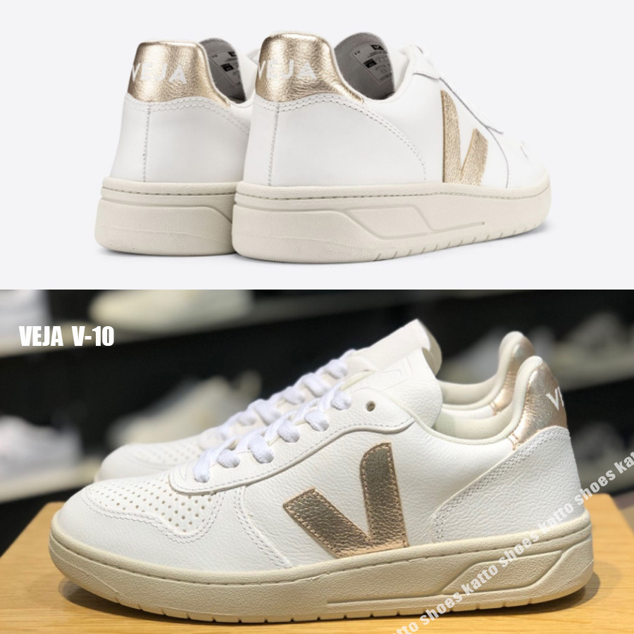VEJA★V-10 LEATHER WHITE PLATINE