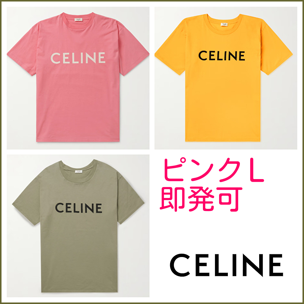 WEB限定カラー CELINE 国内発送* セリーヌ Tシャツ ロゴ Tシャツ