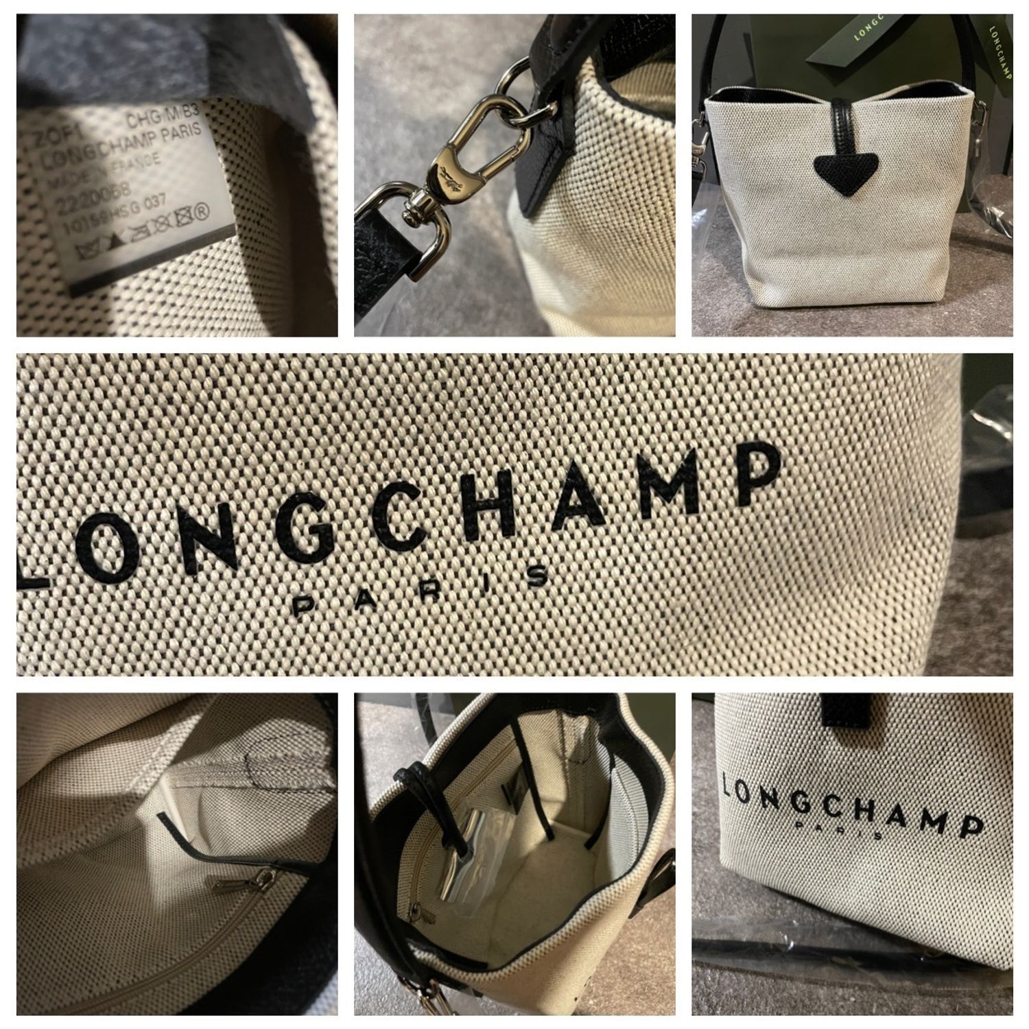 ラスト！すぐ届く【国内発】Longchamp*ロゾ キャンバス バッグ S 手元あり 即納【国内発送】Longchamp*ロゾ キャンバス バッグ S