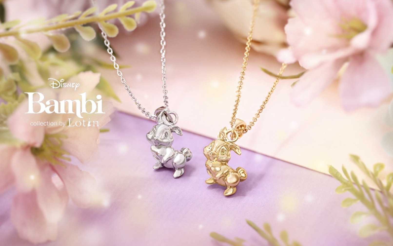 DISNEY バンビ とんすけ サンパー ネックレス 鎖骨チェーン