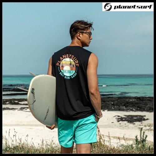 ☆PLANET SURF☆ メンズ 袖なし ラッシュガード