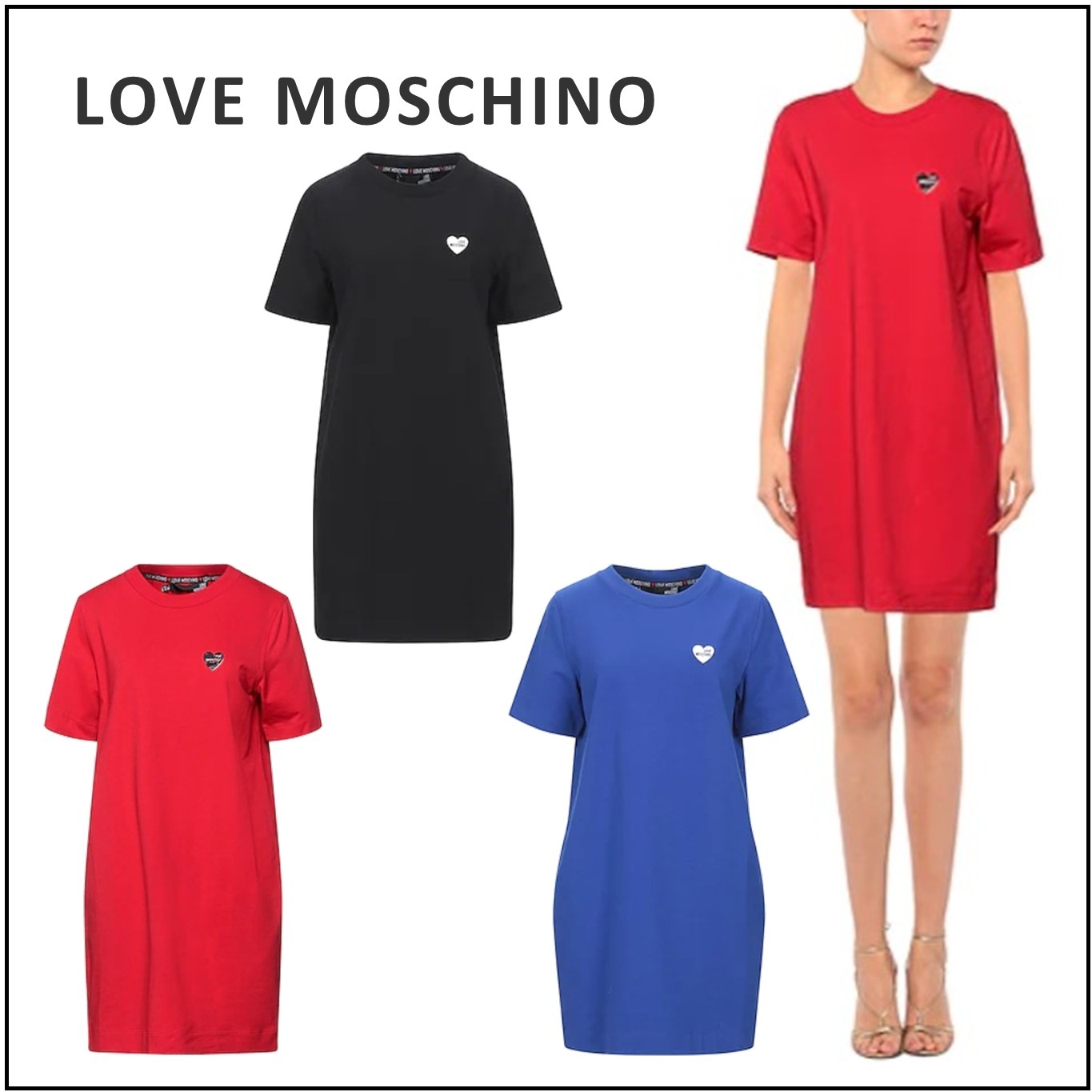定番人気! Tシャツワンピース - Love MOSCHINO Tシャツワンピース jsl