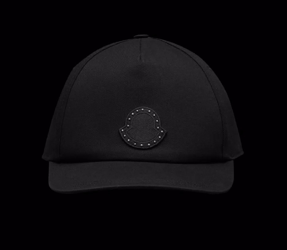 MONCLER2022/23秋冬新作 スタッズロゴ付き ベースボールキャップ