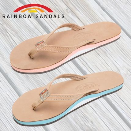 RAINBOW SANDALS Flat Plain Flip Flops Flat Sandals