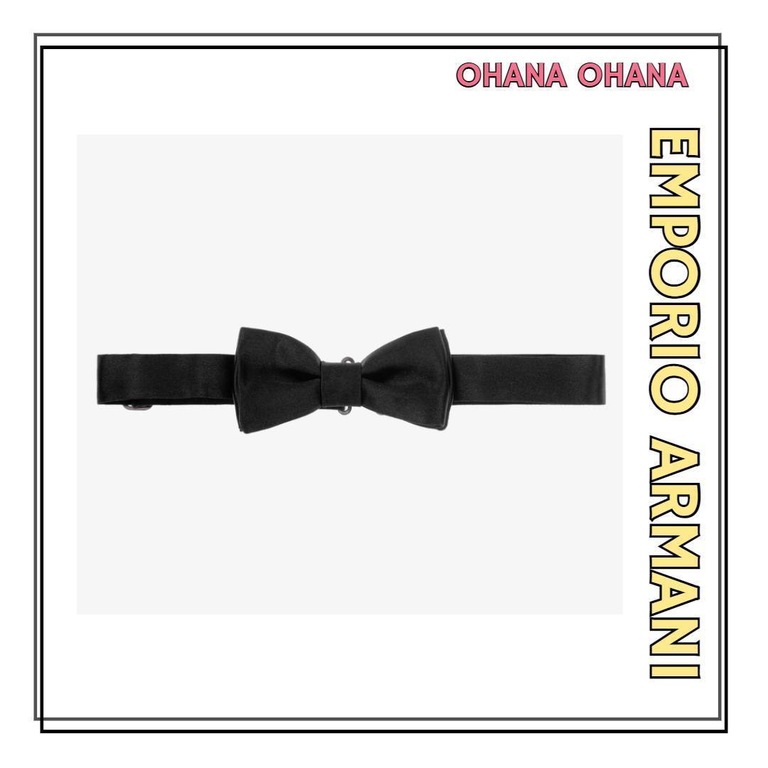★Emporio Armanai★Boys シルクボウネクタイ（Black）