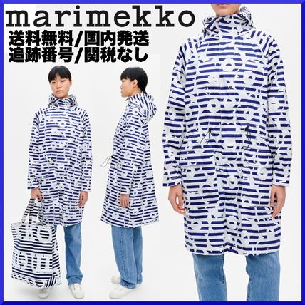 marimekko More Coats Stripes Flower Patterns Casual Style Nylon Medium