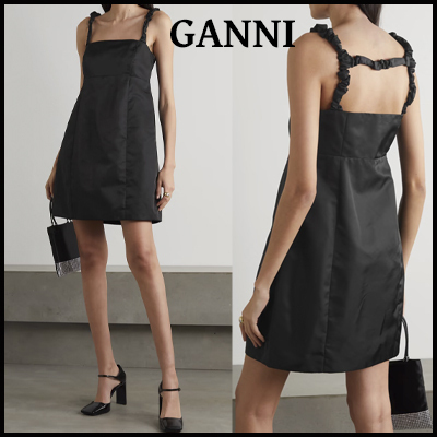 最適な材料 ★送料無料★GANNI/ナイロンサテン ワンピース ワンピース 最適な材料 ★送料無料★GANNI/ナイロンサテン ワンピース ワンピース