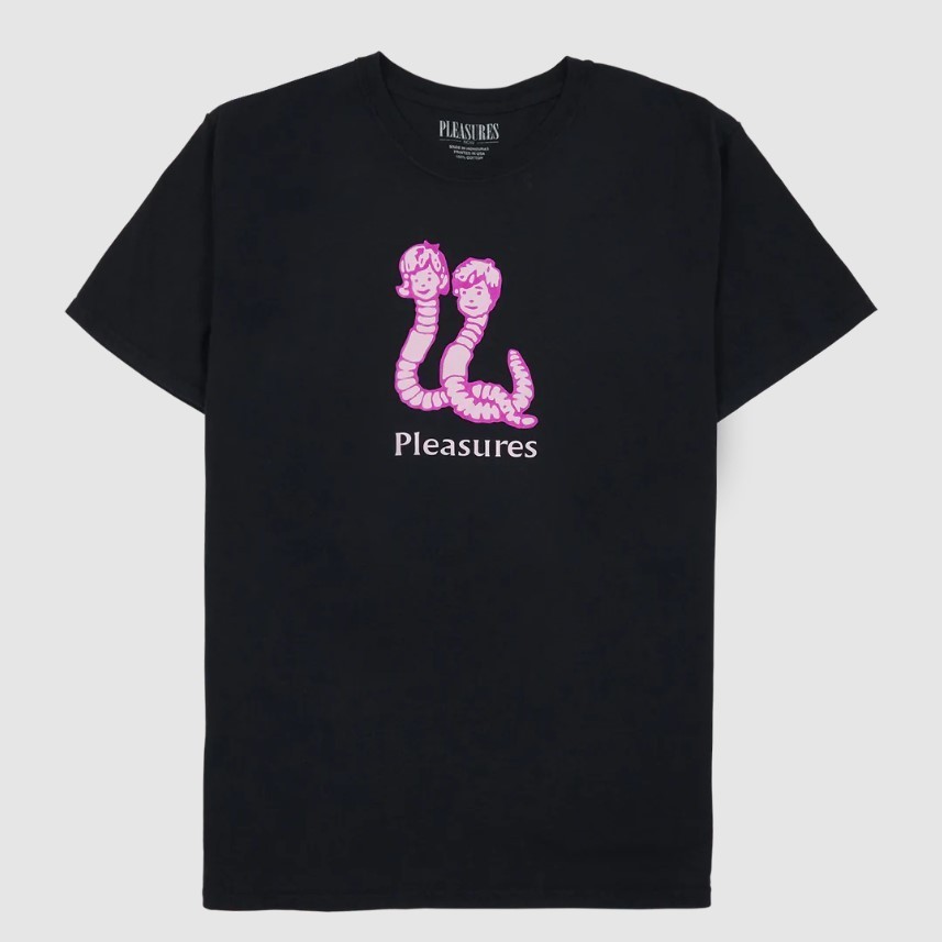 PLEASURES x DJ Healthy コラボ マッド ピグメント 半袖 Tシャツ
