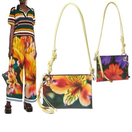 Dries Van Noten Shoulder Bags Flower Patterns Casual Style Crossbody Shoulder Bags