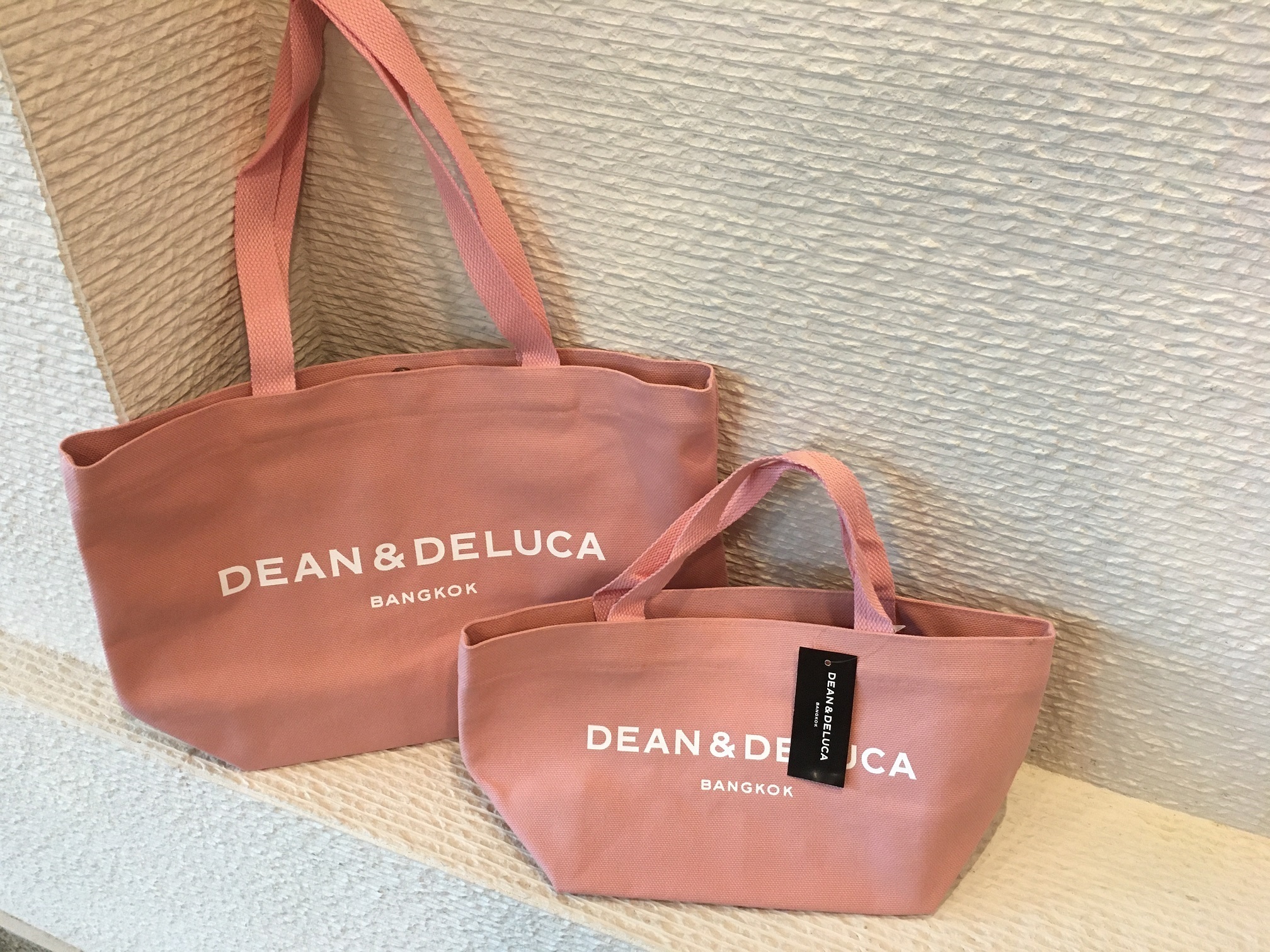 DEAN&DELUCA BANGKOK限定トートバッグ DustyRose XL&Ssize