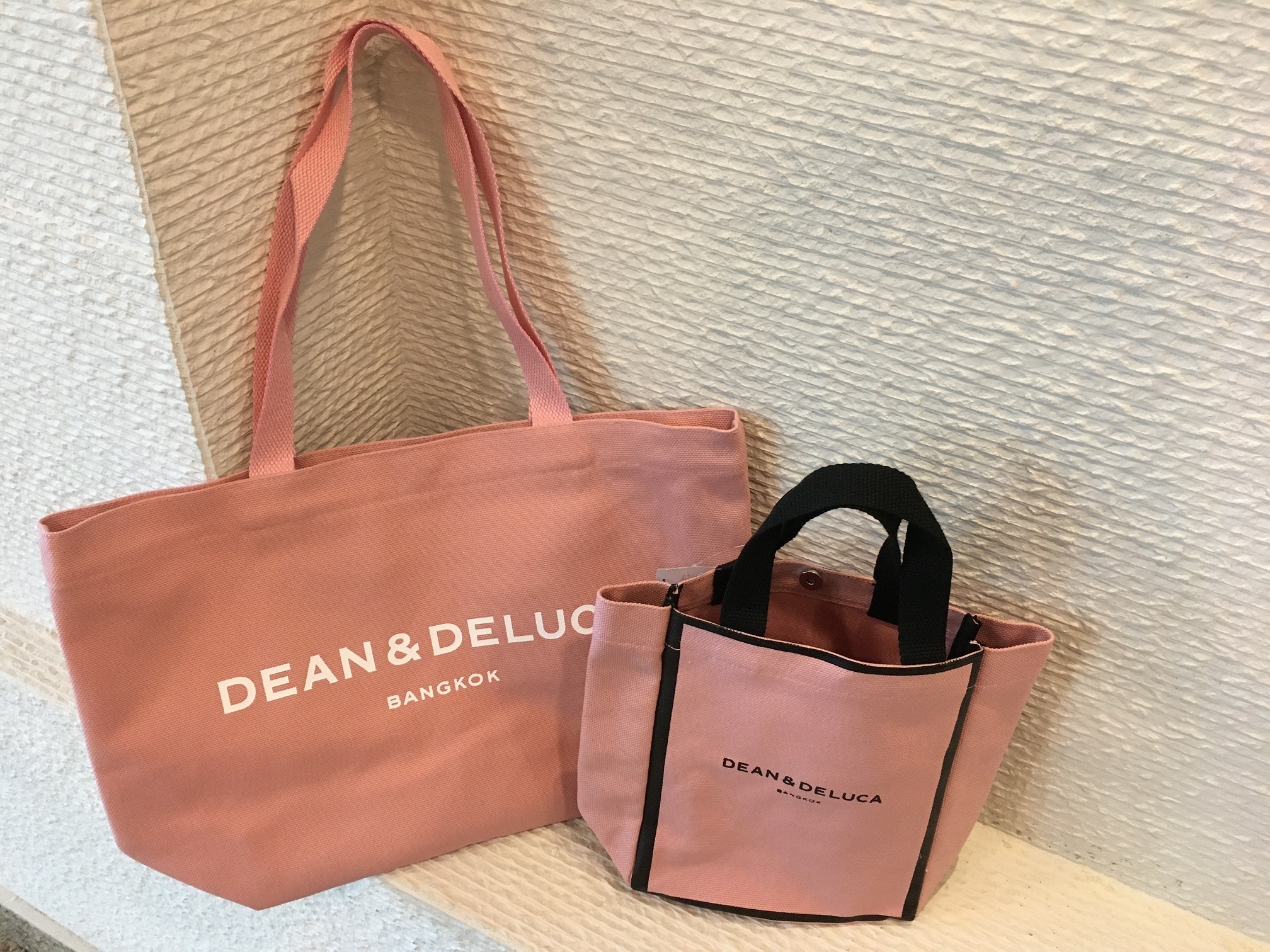 DEAN&DELUCA BANGKOK限定トートバッ DustyRose XL&XSsize