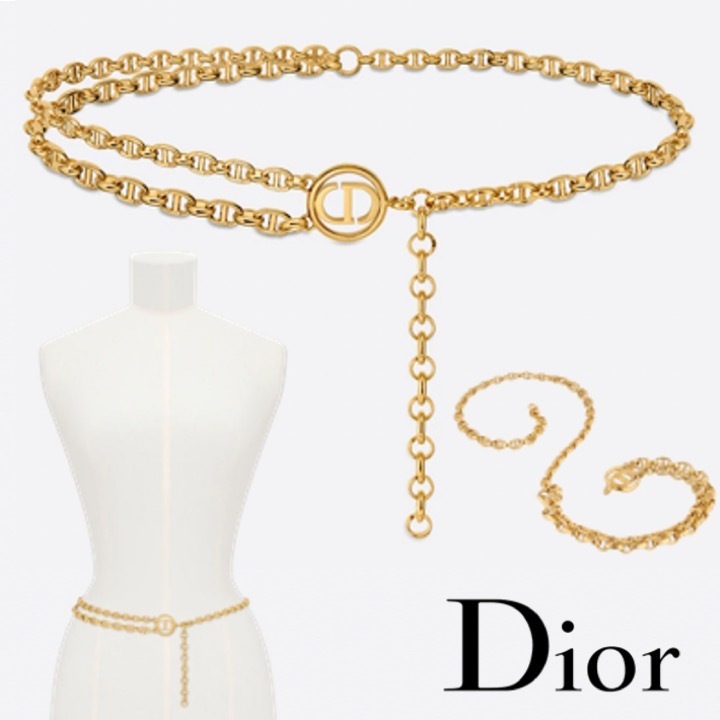 ♡存在感抜群♡【Dior】《DIOR CARO》 チェーンベルト elainefeliz.com