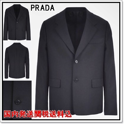新着商品 PRADA ブラックウールモヘア 長袖シングルブレストジャケット テーラードジャケット 新着商品 PRADA ブラックウールモヘア 長袖シングルブレストジャケット テーラードジャケット