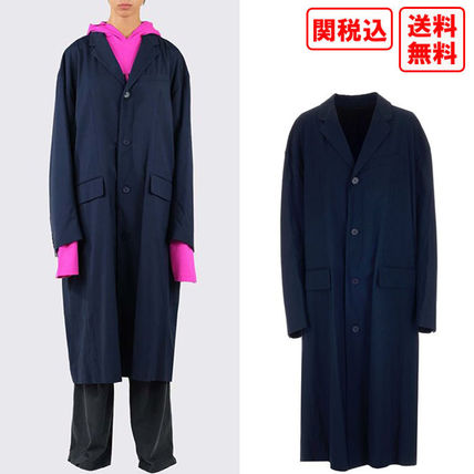 国内発送/送関込【BALENCIAGA】ネイビーブルーのコート org.jpg