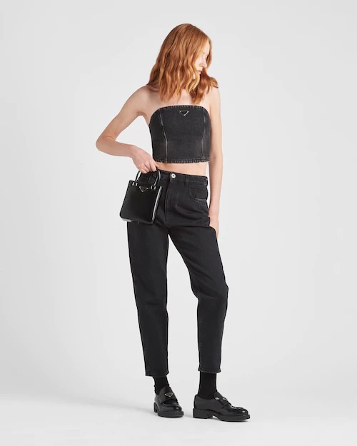 【22SS】新作 デニム トップ ◆プラダ◆人気 22SS】新作 デニム トップ ◇プラダ◇人気 (PRADA/トップス