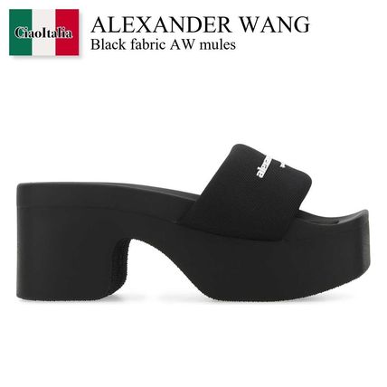 Alexander Wang サンダル・ミュール Alexander Wang Black fabric AW mules