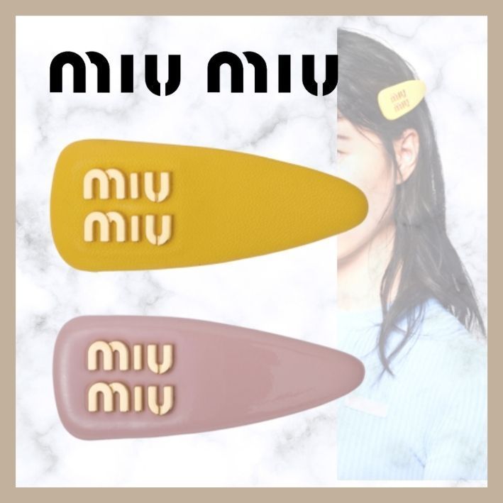 MIUMIU】 ミュウミュウ レザー ヘアクリップ - bpconstructores.com