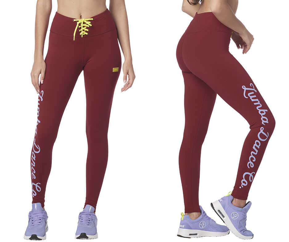☆ZUMBA/ズンバ/Dance Co. Laced Up Waistband Ankle Leggings R