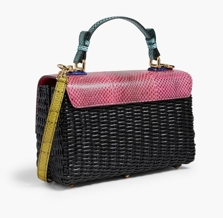 一目惚れアイテム/ DOLCE&GABBANA Wicker and faux leather tote ...