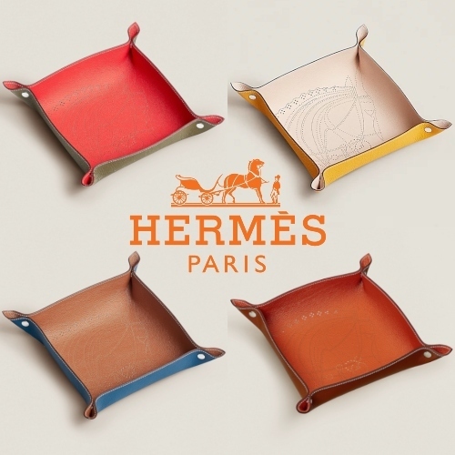 ラスト１【新品】HERMES エルメス レザー チェンジトレー 小物入れ