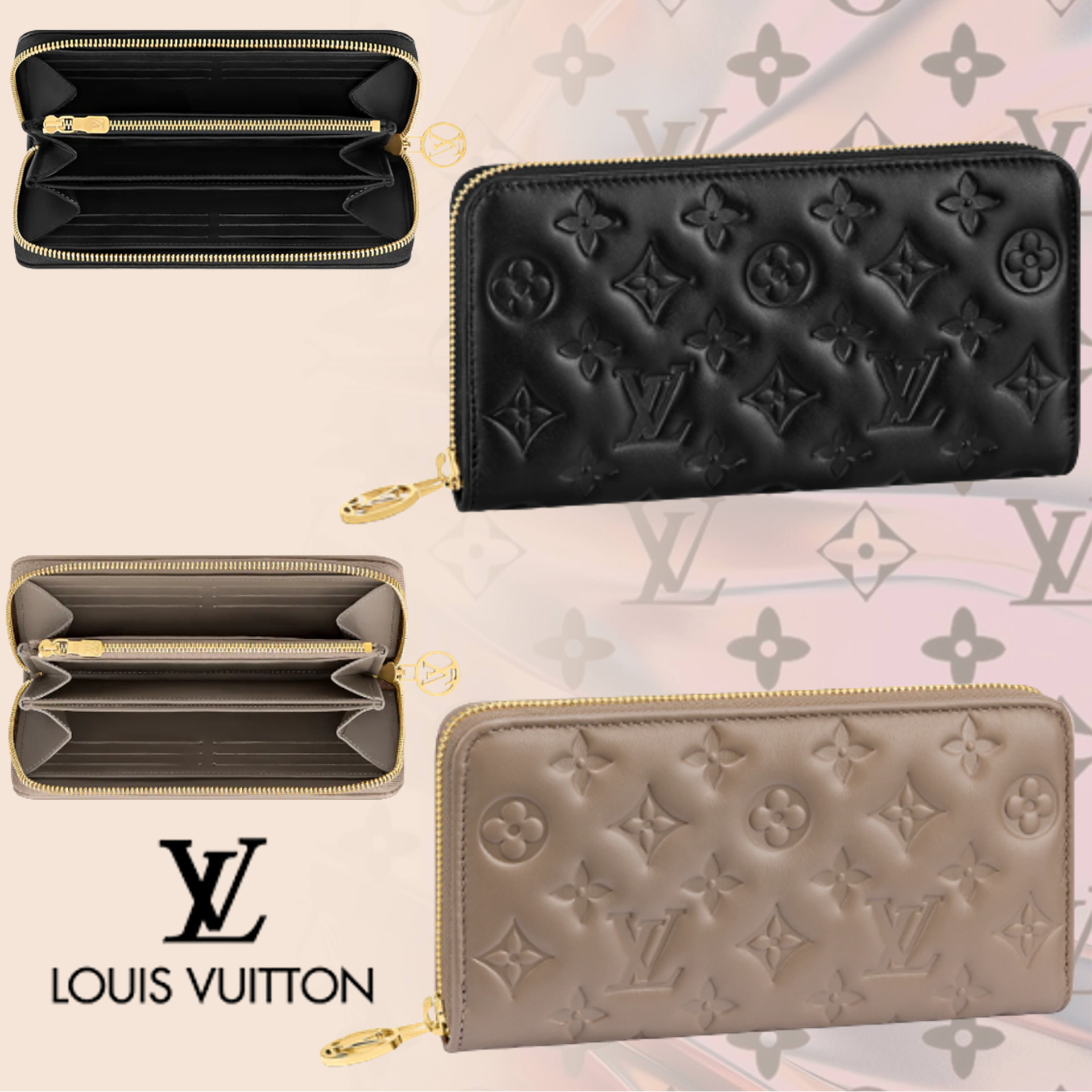 大人気 LOUIS VUITTON モノグラム 長財布 ジッピー 黒 トープ