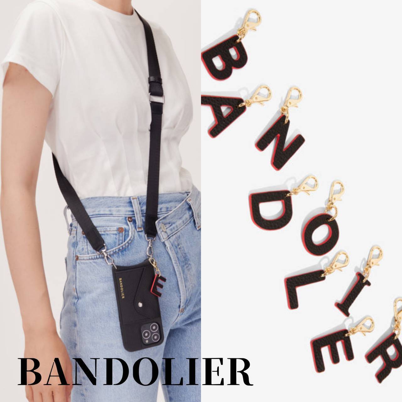 選べるYAMATO発送 抜き型 イニシャルチャーム BANDOLIER
