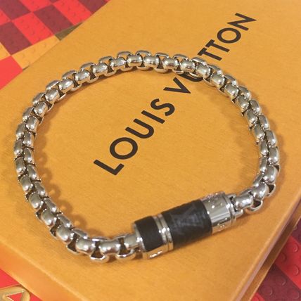 Louis Vuitton LOUIS VUITTON Bracelet Monogram Chain Metal Silver