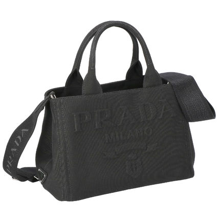 ブラック（黒）系 PRADA CANAPA(プラダ カナパ) トートバッグ