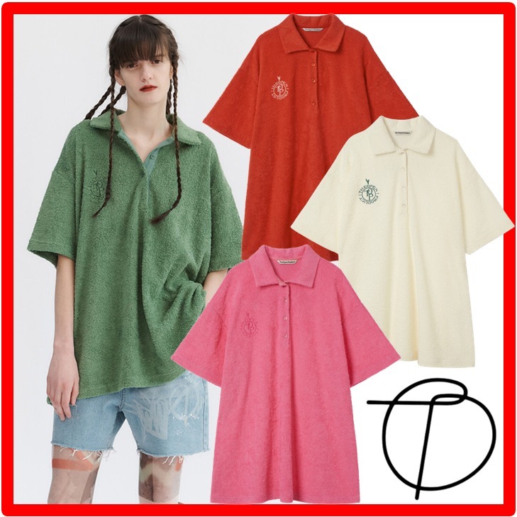 ★韓国の人気★【TheOpen Product】★TERRY COLLARED T-SHIR.T★