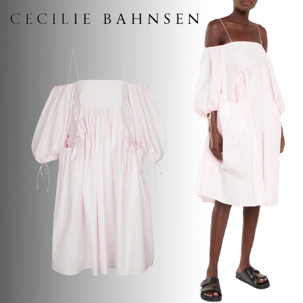 CECILIE BAHNSEN ベサニー コットン ミニドレス