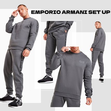 Emporio Armani EA7 Tape Reflect Crew Tracksuit セットアップ