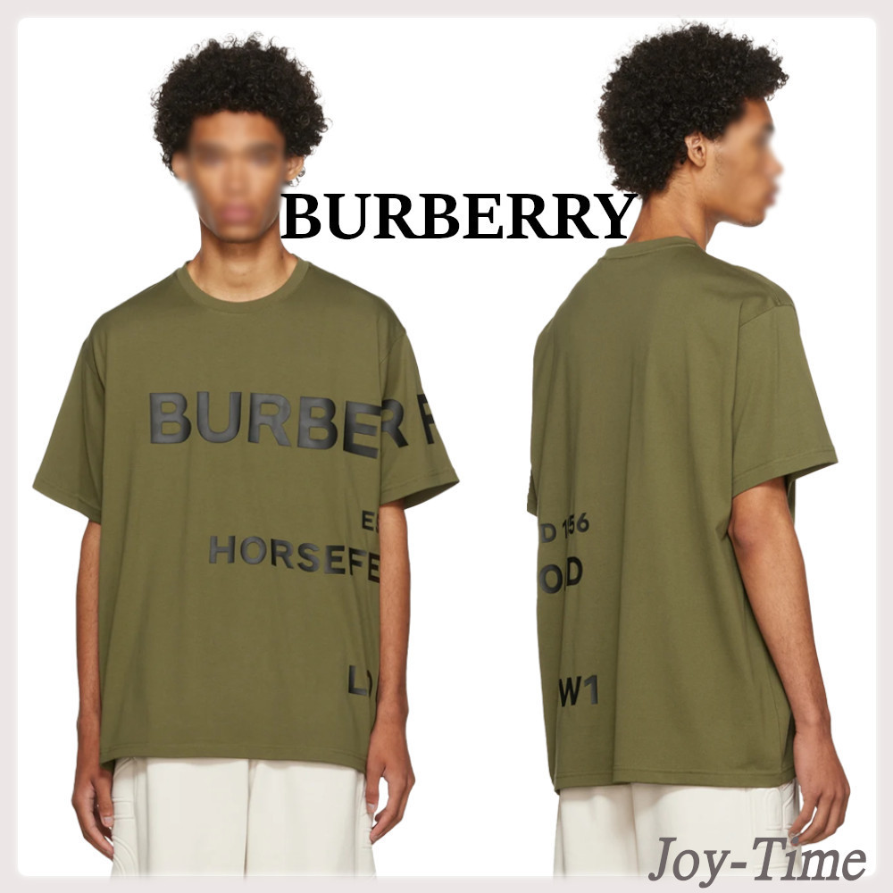 関税-送料込☆BURBERRY☆グリーン ホースフェリー Tシャツ Tシャツ