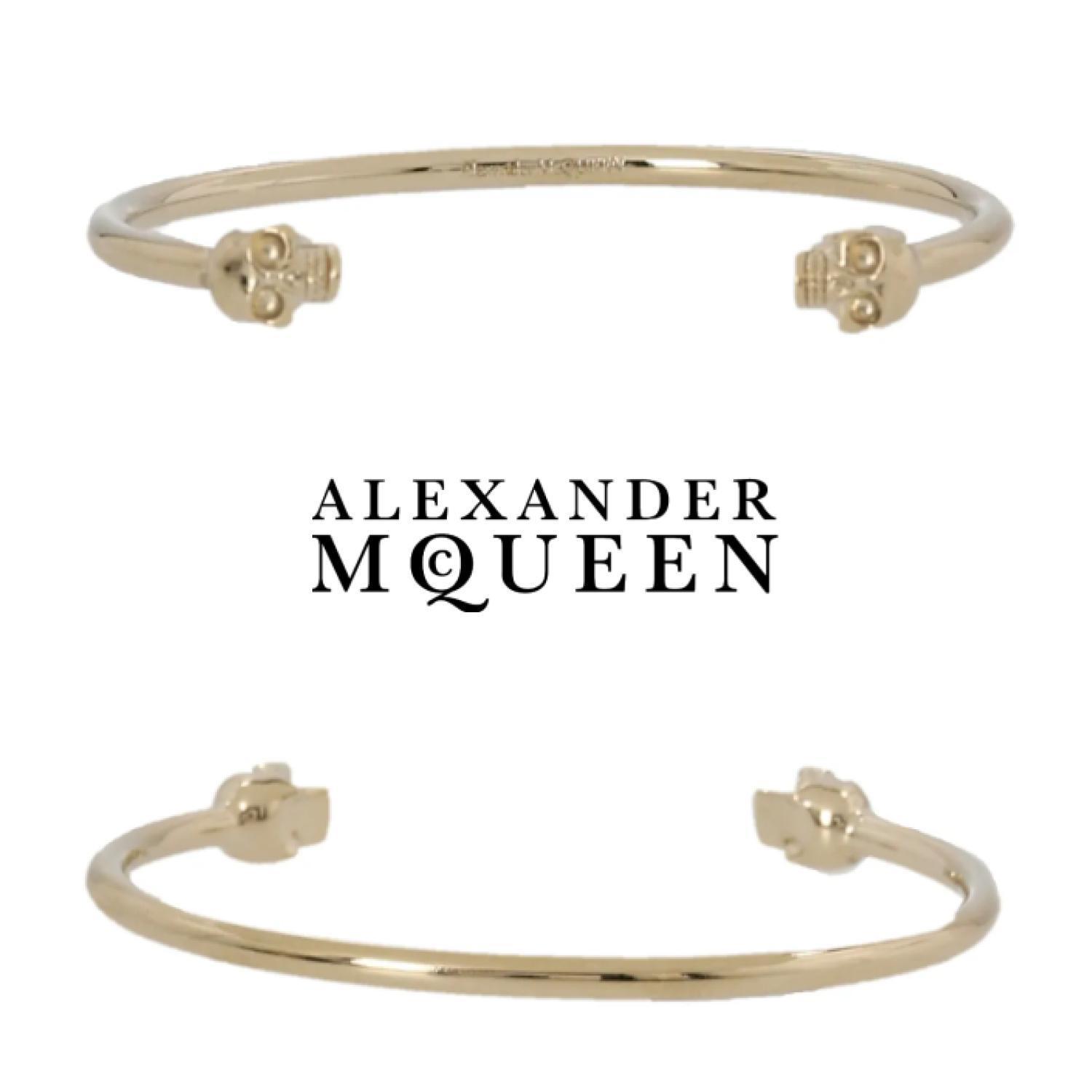【逸品】 おすすめ☆大人気【Alexander McQueen】 'thin Skull Bracelet ブレスレット 【逸品】 おすすめ☆大人気【Alexander McQueen】 'thin Skull Bracelet ブレスレット