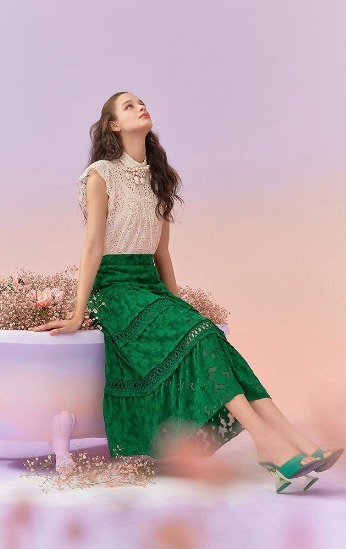 ANNASUIアナスイ22Summerトロピカルレーススカート1種 ANNASUIアナスイ22Summerトロピカルレーススカート1種 ボトムス