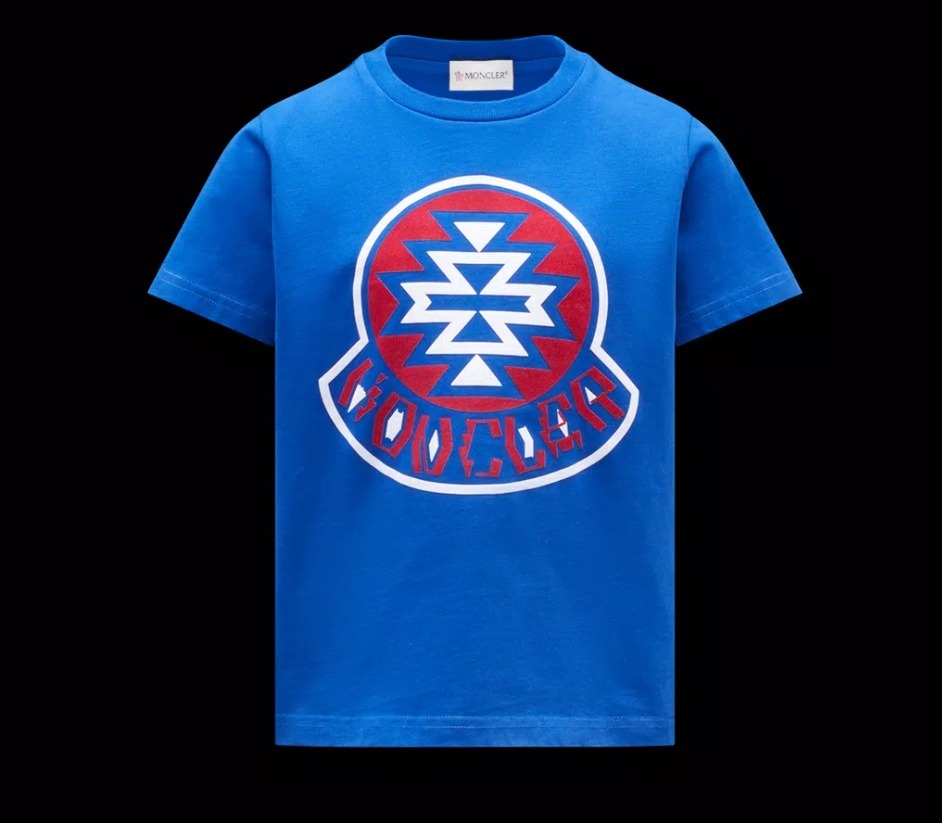 MONCLER2022/23秋冬新作キッズプリント入り半袖Tシャツ 4A/5A/6A