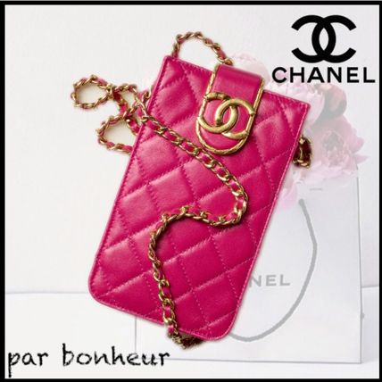 ピンク系 CHANEL x スマホケース・テックアクセサリー(レディース