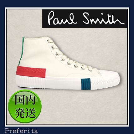 【Paul Smith】スニーカー キャンバス カラーブロック ホワイト