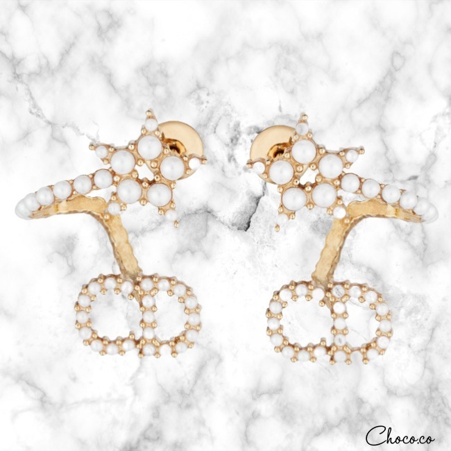 予約】 DIOR ☆ 国内発送 CLAIR レジンパール ピアス LUNE D ピアス 色 ...