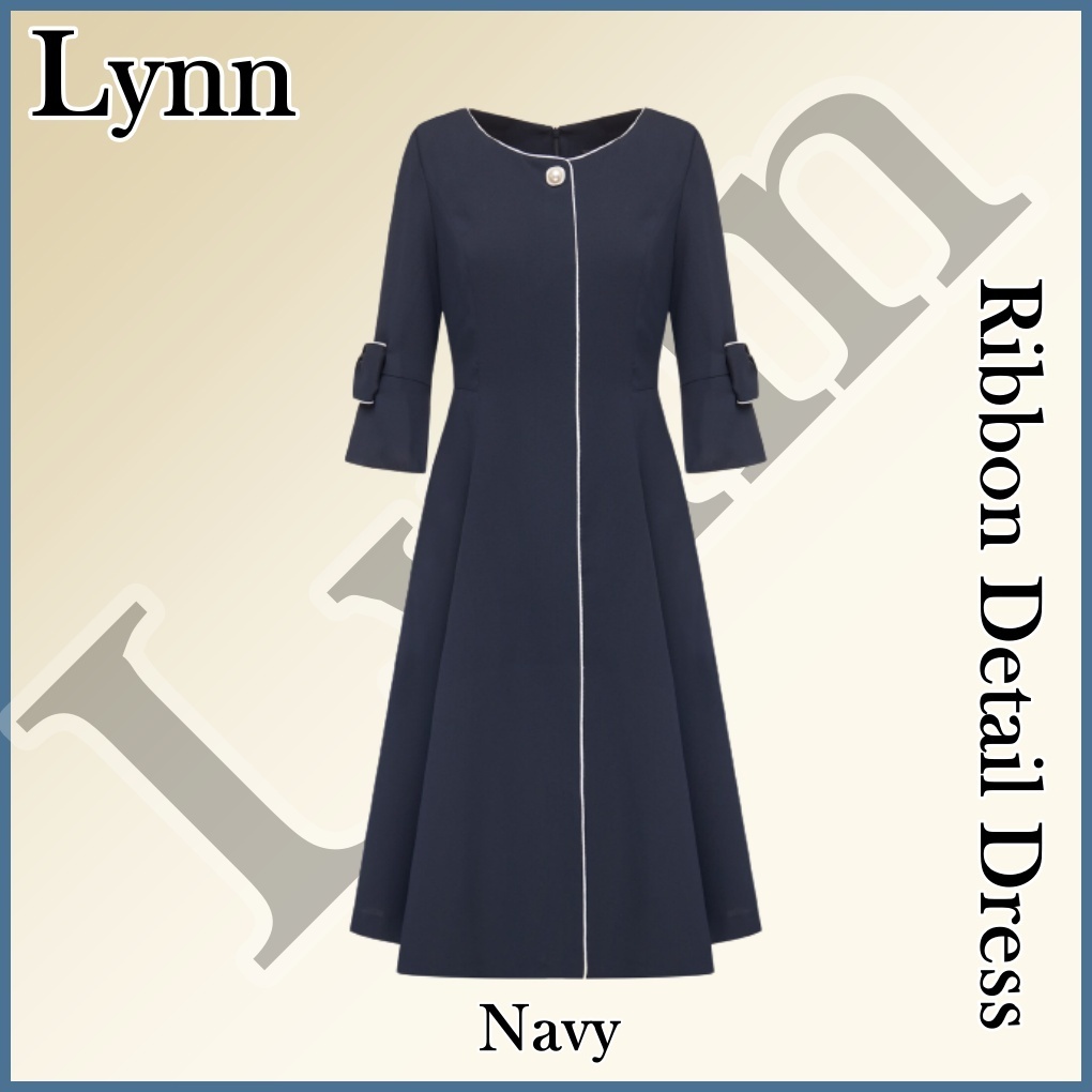 ◆LYNN(リーン)リボンディテールワンピース