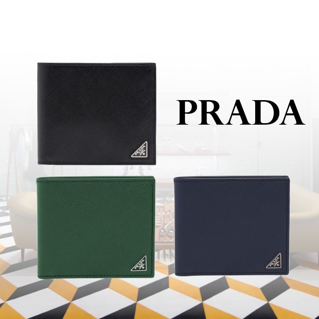 【★安心の定価販売★】 PRADA ウォレット 二つ折り サフィアーノレザー 【直営店】新作 折りたたみ財布 【★安心の定価販売★】 PRADA ウォレット 二つ折り サフィアーノレザー 【直営店】新作 折りたたみ財布